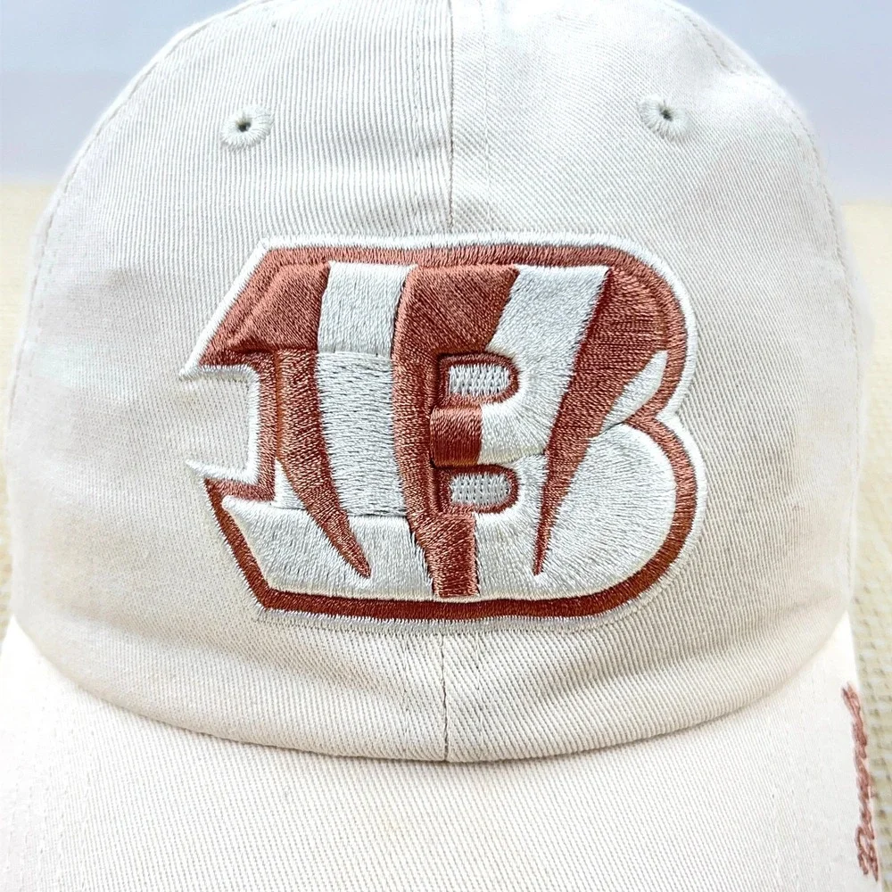 Cincinnati Bengals Hat Cap Strap Back Womens Tan Rose Gold Ladies Dad Adjustable